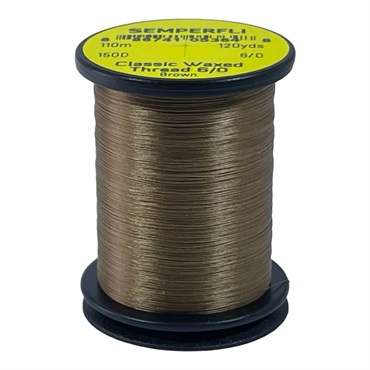 センパーフライ クラシックワックスドスレッド 110m(Cワックスドスレッド 110m 6/0 ブラウン)