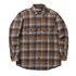 WWレトロチェックシャツ  (Men's)(ブラウン-S)