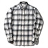 TSラフチェックシャツ  (Men’s)(ライトグレー-S)