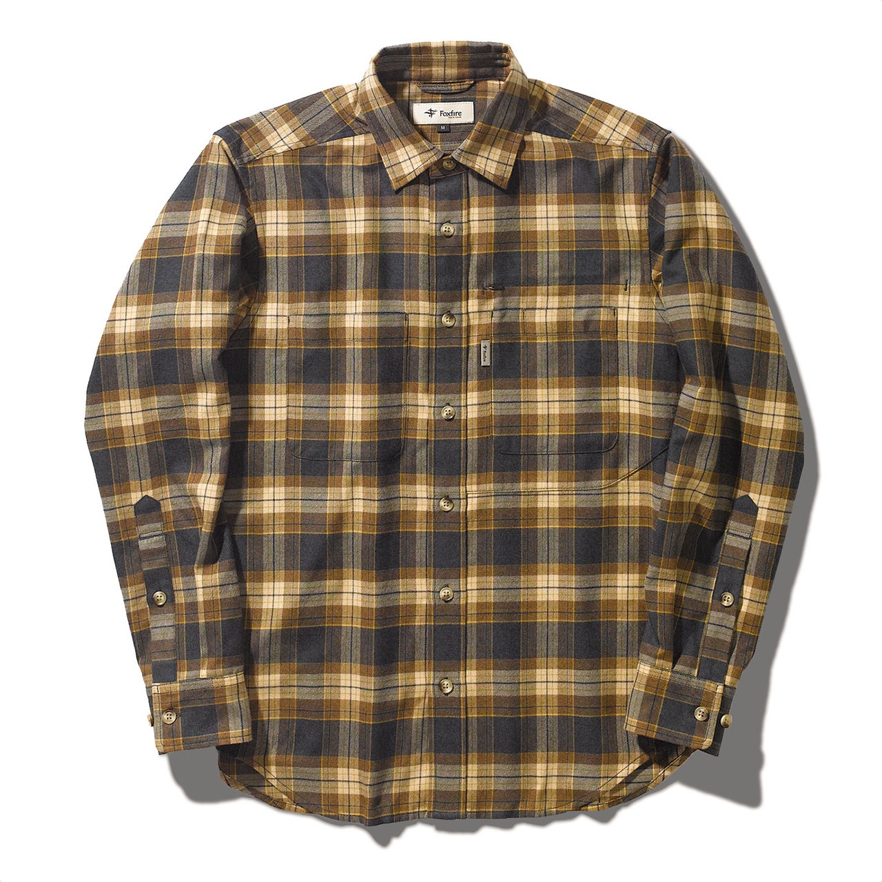 TSラフチェックシャツ  (Men’s)(ブラウン-S)