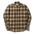 TSラフチェックシャツ  (Men’s)(ブラウン-S)