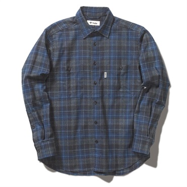 TSメランジチェックシャツ (Men's)(インクブルー-S)