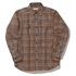 TSラフチェックシャツ(Men's)(ブラウン-S)