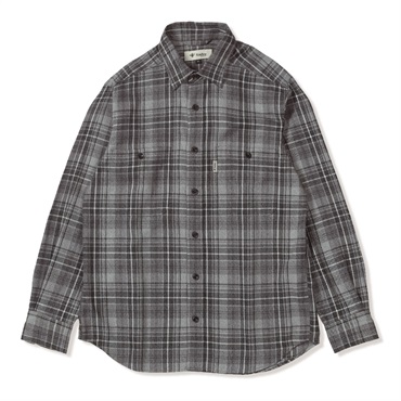 TSメランジチェックシャツ(Men's)(グレー-S)