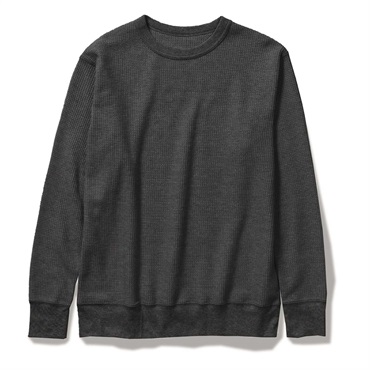 TCワッフルクルー (Men's)(ブラック-M)