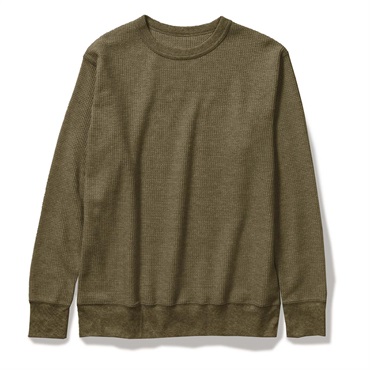 TCワッフルクルー (Men's)(オリーブ-M)