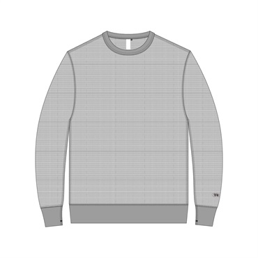 TCワッフルクルー (Men's)(グレーボーダー-M)