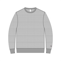 TCワッフルクルー (Men's)(グレーボーダー-M)