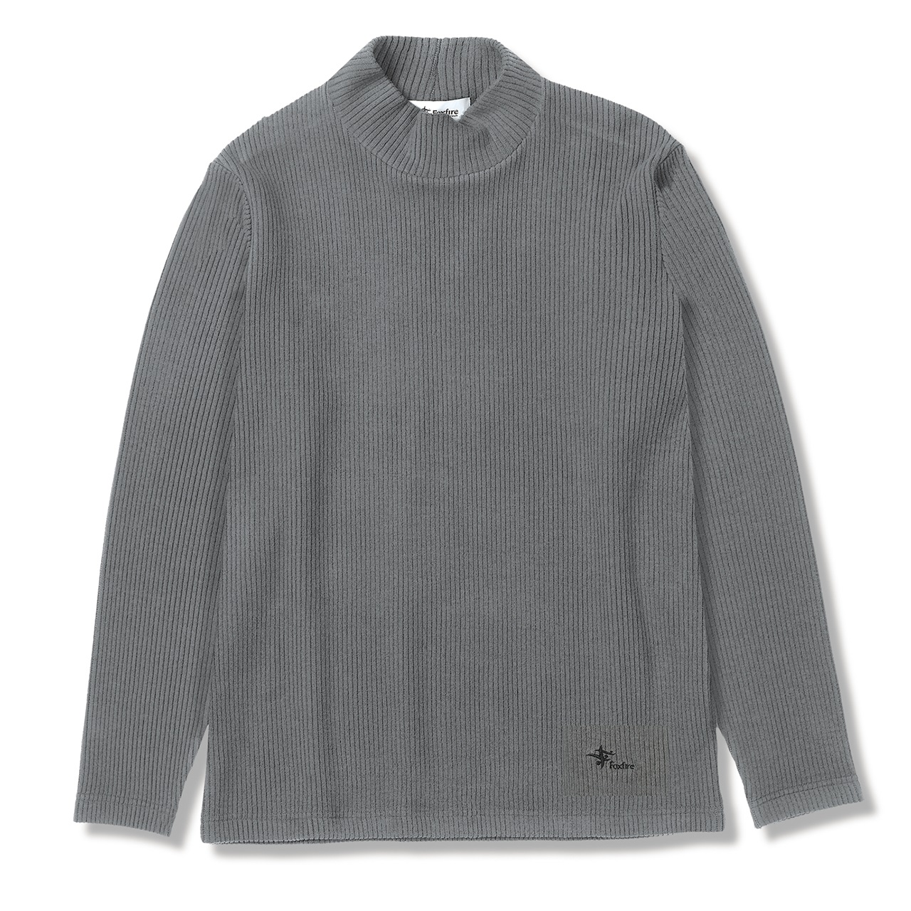 コーデュロイハイネック(Men's)(ダークグレー-S)