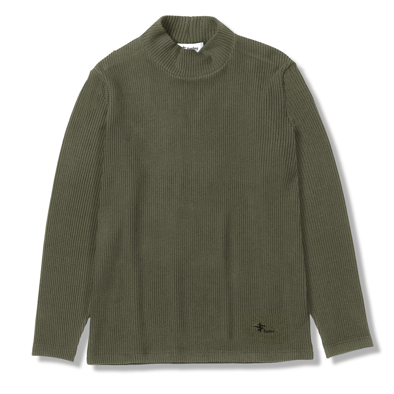 コーデュロイハイネック(Men's)(オリーブ-S)