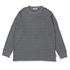 ミニワッフルボーダークルー (Men's)(チャコール-S)