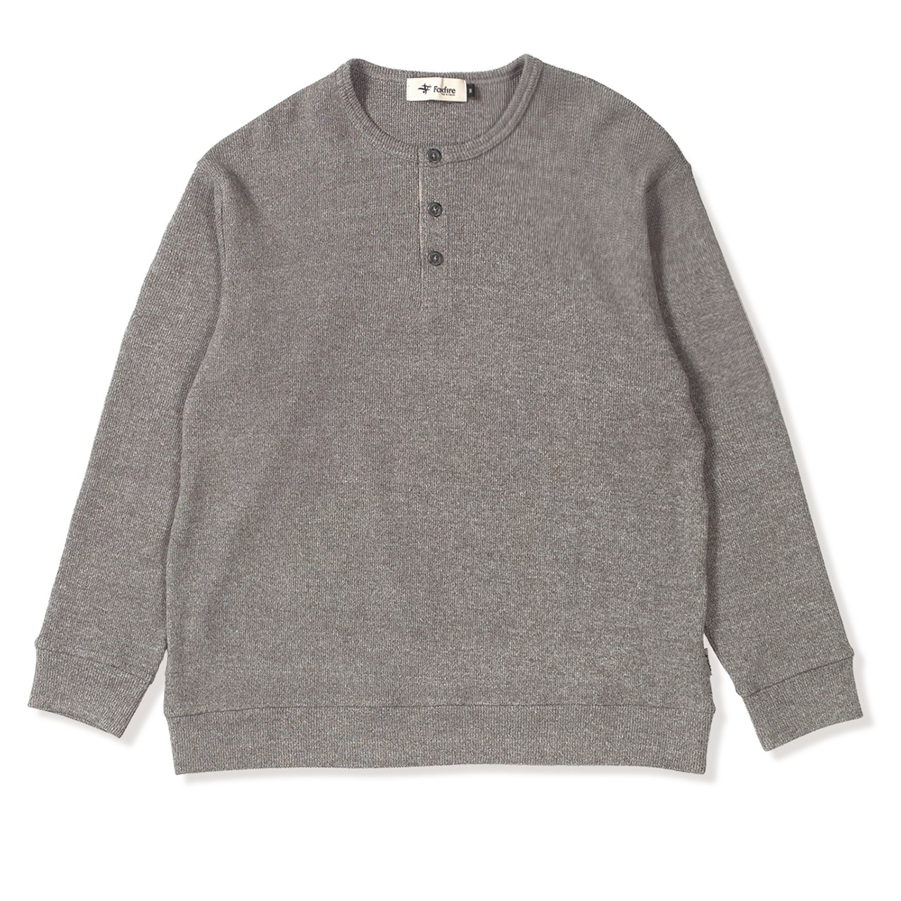 ミニワッフルヘザーヘンリー (Men's)(グレー-M)