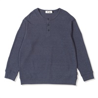ミニワッフルヘザーヘンリー (Men's)(ネイビー-M)