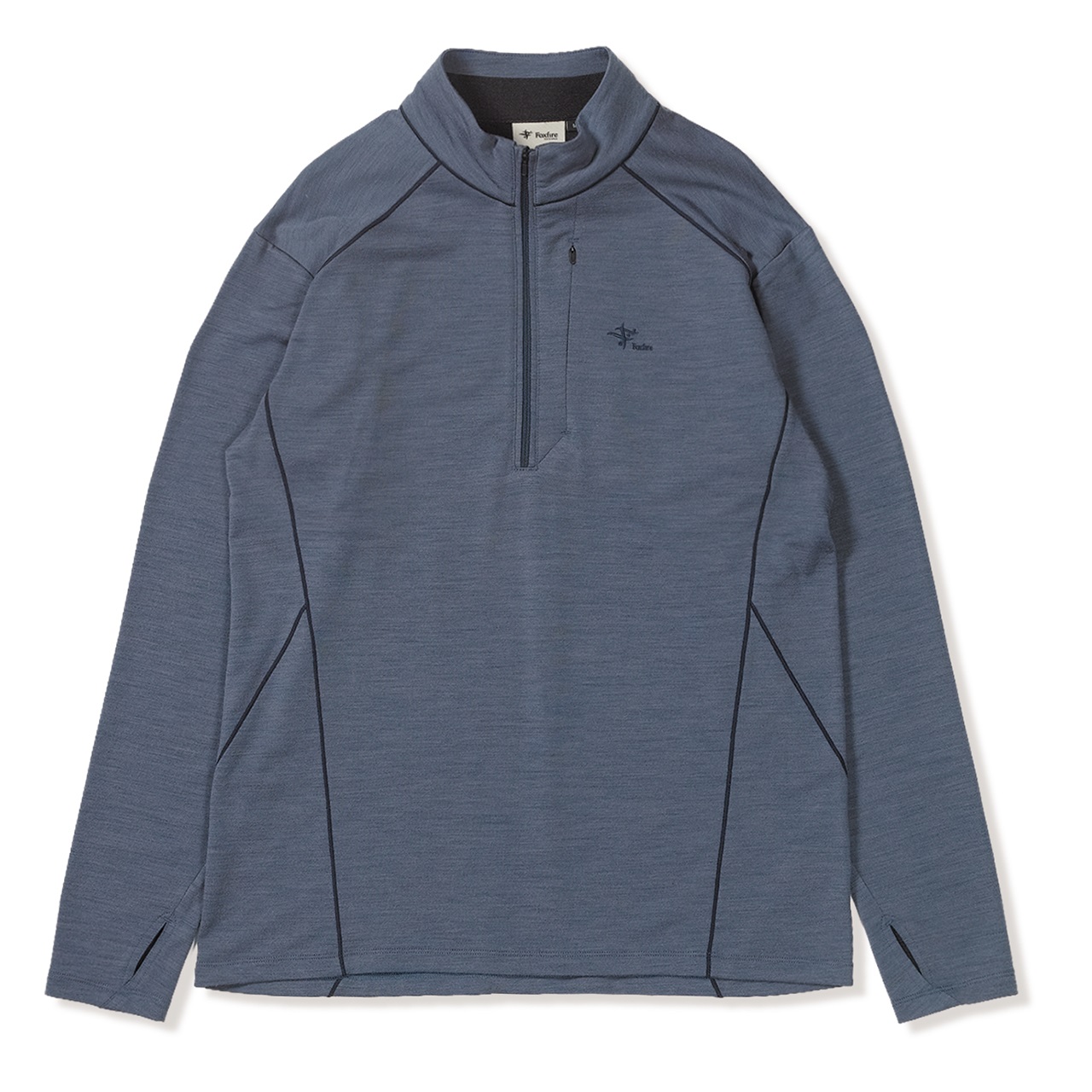PPウールハーフジップ (Men's)(スレートブルー-S)