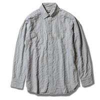 TSサッカーギンガムシャツ  (Men's)(ライトグレー-S)
