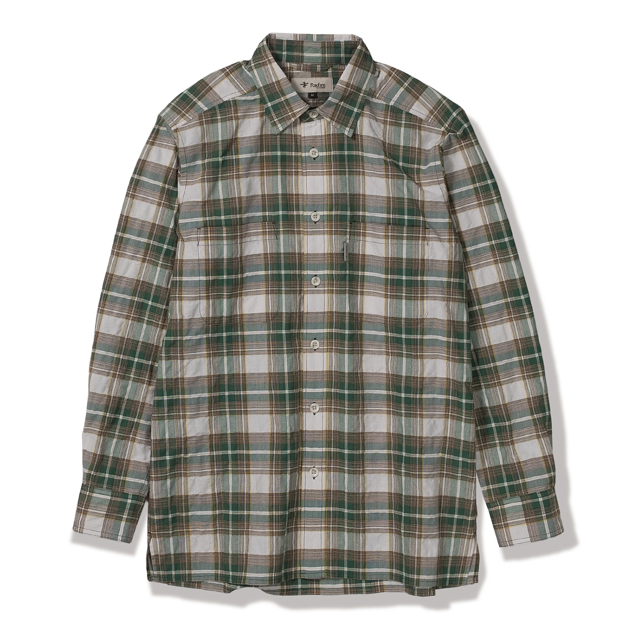 Cシールドサーフェスチェックシャツ(Men's)(アッシュグリーン-S)