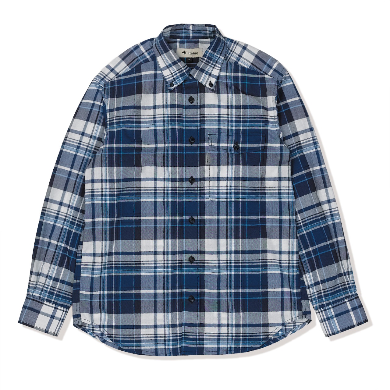 Cシールドフレッシュチェックシャツ (Men's)(ネイビー-S)