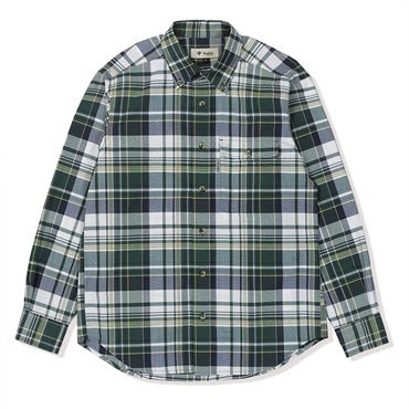 Cシールドフレッシュチェックシャツ (Men's)(グリーン-S)