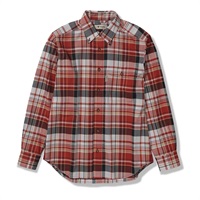 Cシールドフレッシュチェックシャツ (Men's)(レッド-S)