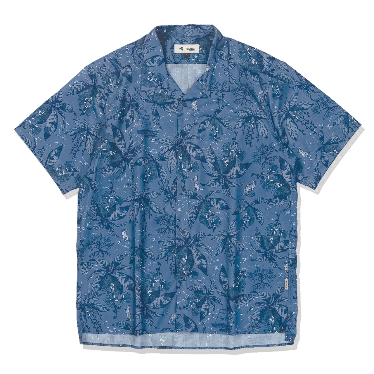 アイランドシャツS/S (Unisex)(ネイビー-M)