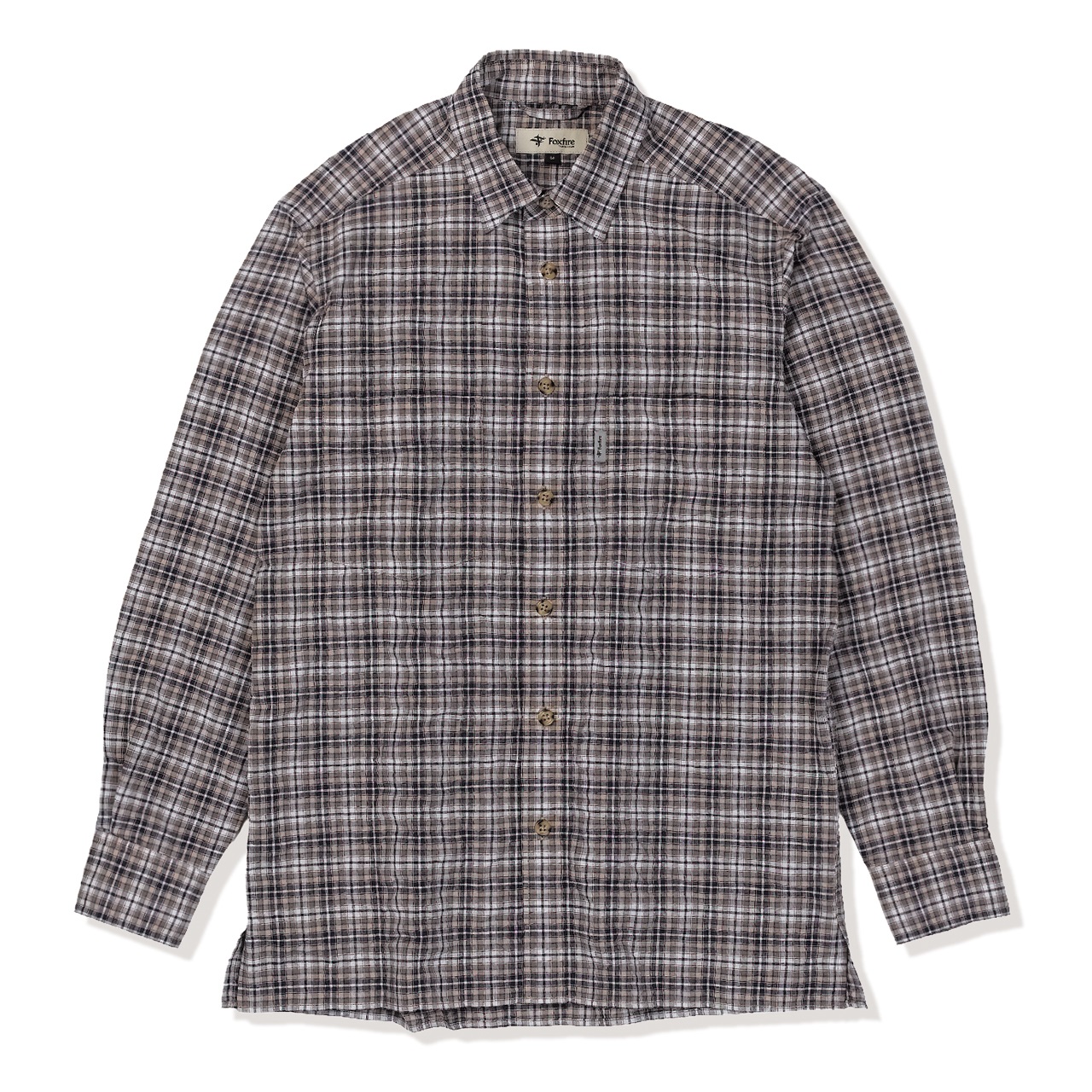 Cシールドバンピーチェックシャツ (Men's)(ベージュ-S)