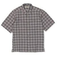 CシールドバンピーチェックシャツS/S (Men's)(ベージュ-S)