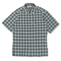 CシールドバンピーチェックシャツS/S (Men's)(グリーン-S)