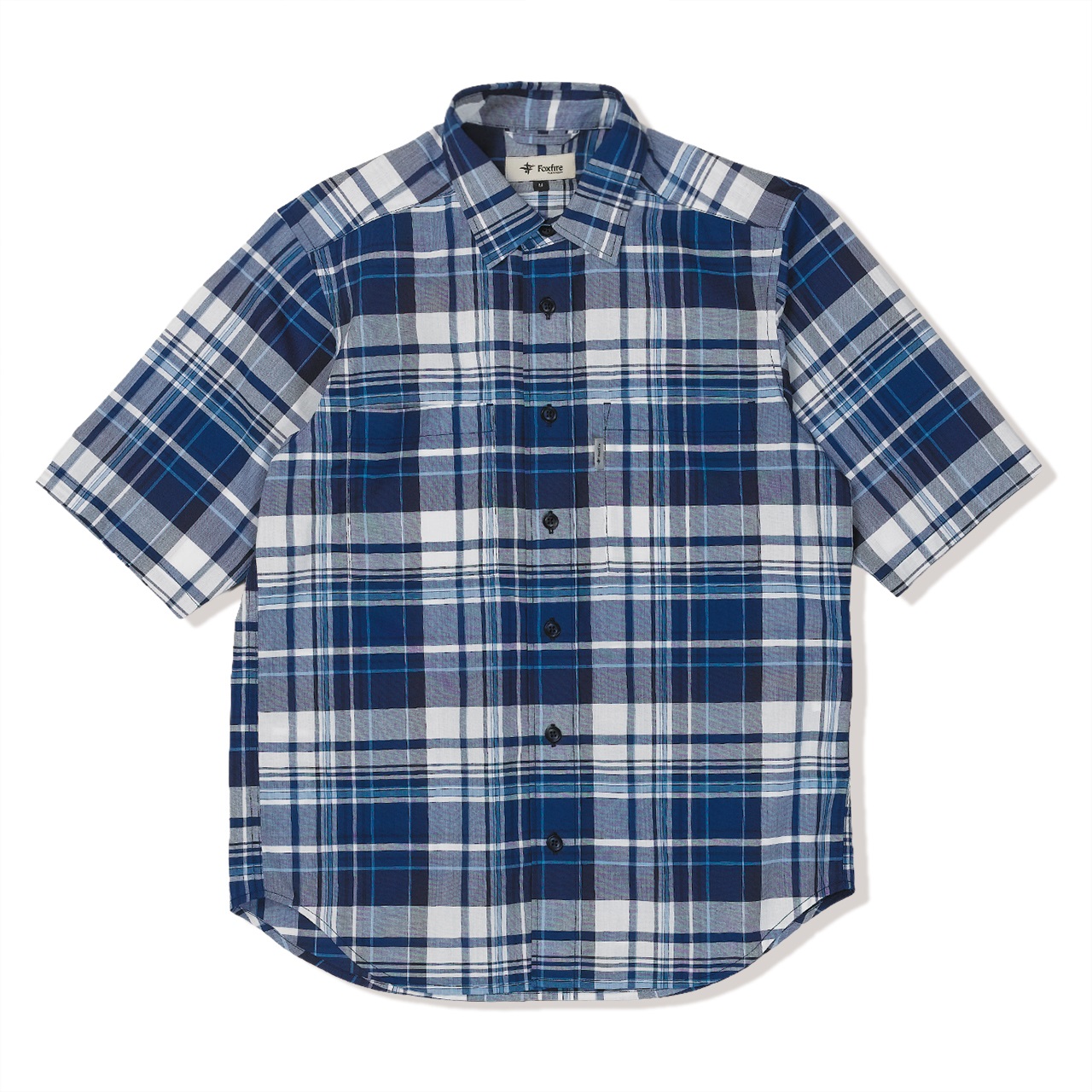 CシールドフレッシュチェックシャツS/S (Men's)(ネイビー-S)