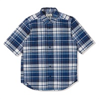 CシールドフレッシュチェックシャツS/S (Men's)(ネイビー-S)