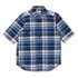 CシールドフレッシュチェックシャツS/S (Men's)(ネイビー-S)
