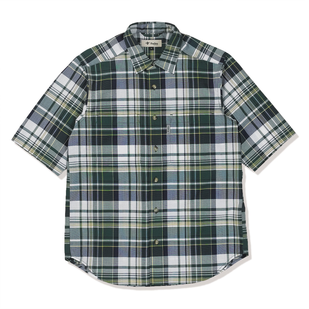 CシールドフレッシュチェックシャツS/S (Men's)(グリーン-S)