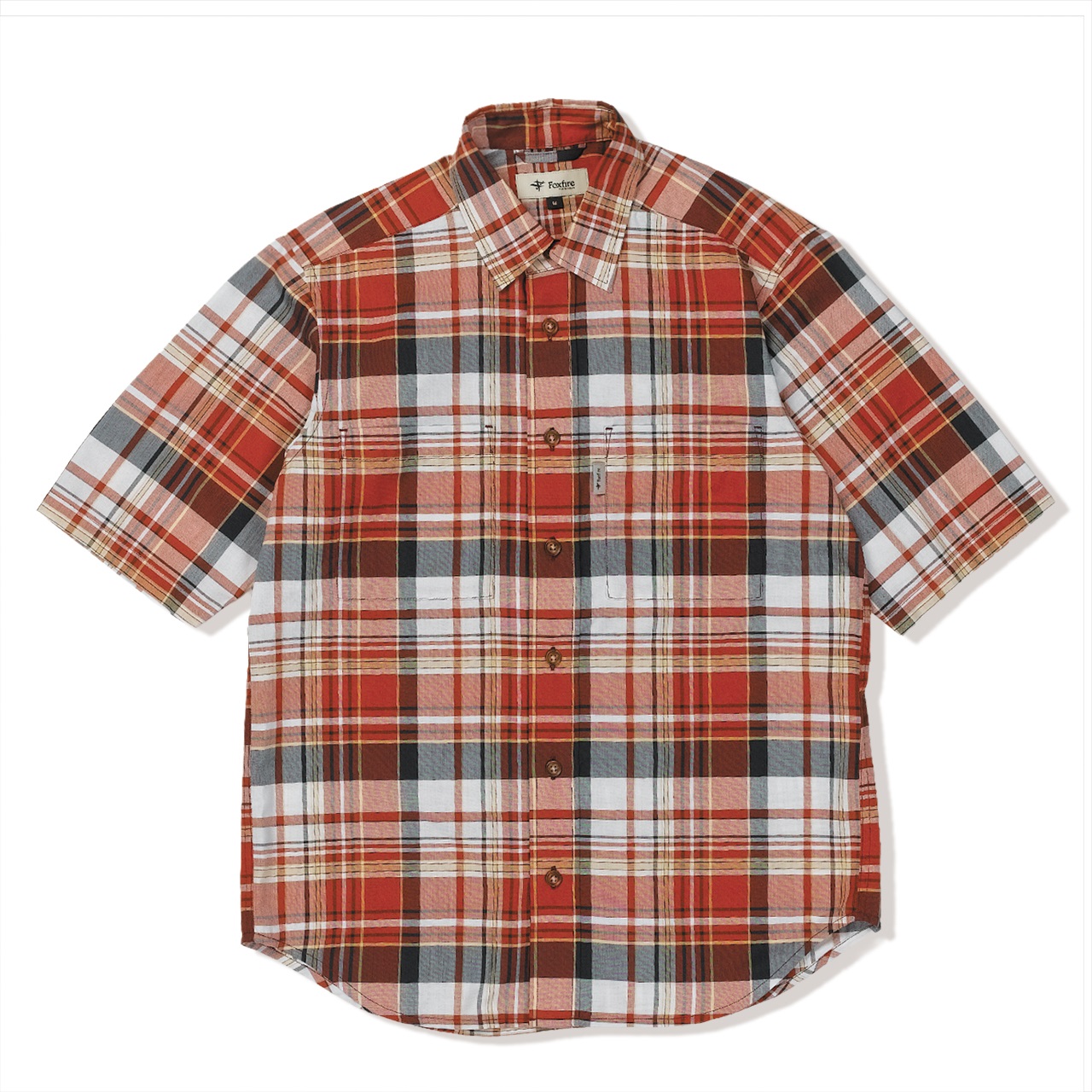 CシールドフレッシュチェックシャツS/S (Men's)(レッド-S)