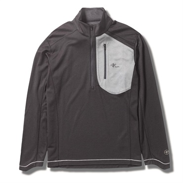 TSウールハーフジップ(Men's)(カーボンブラック-S)