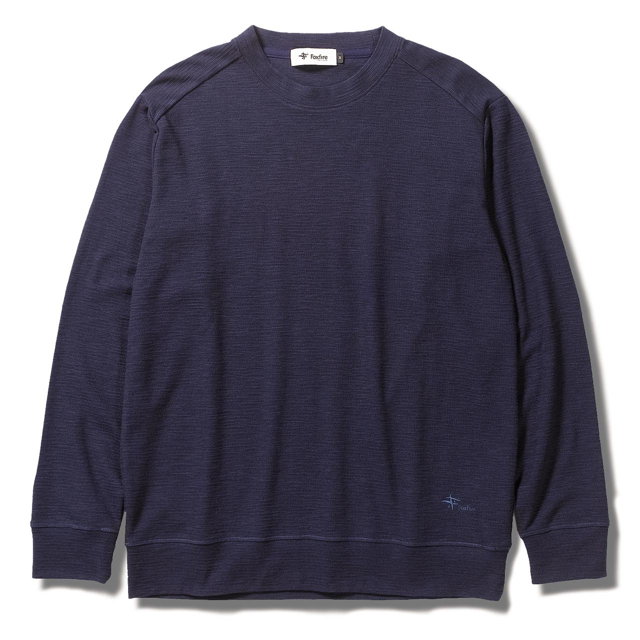 スラブリブクルー(Men's)(ネイビー-S)