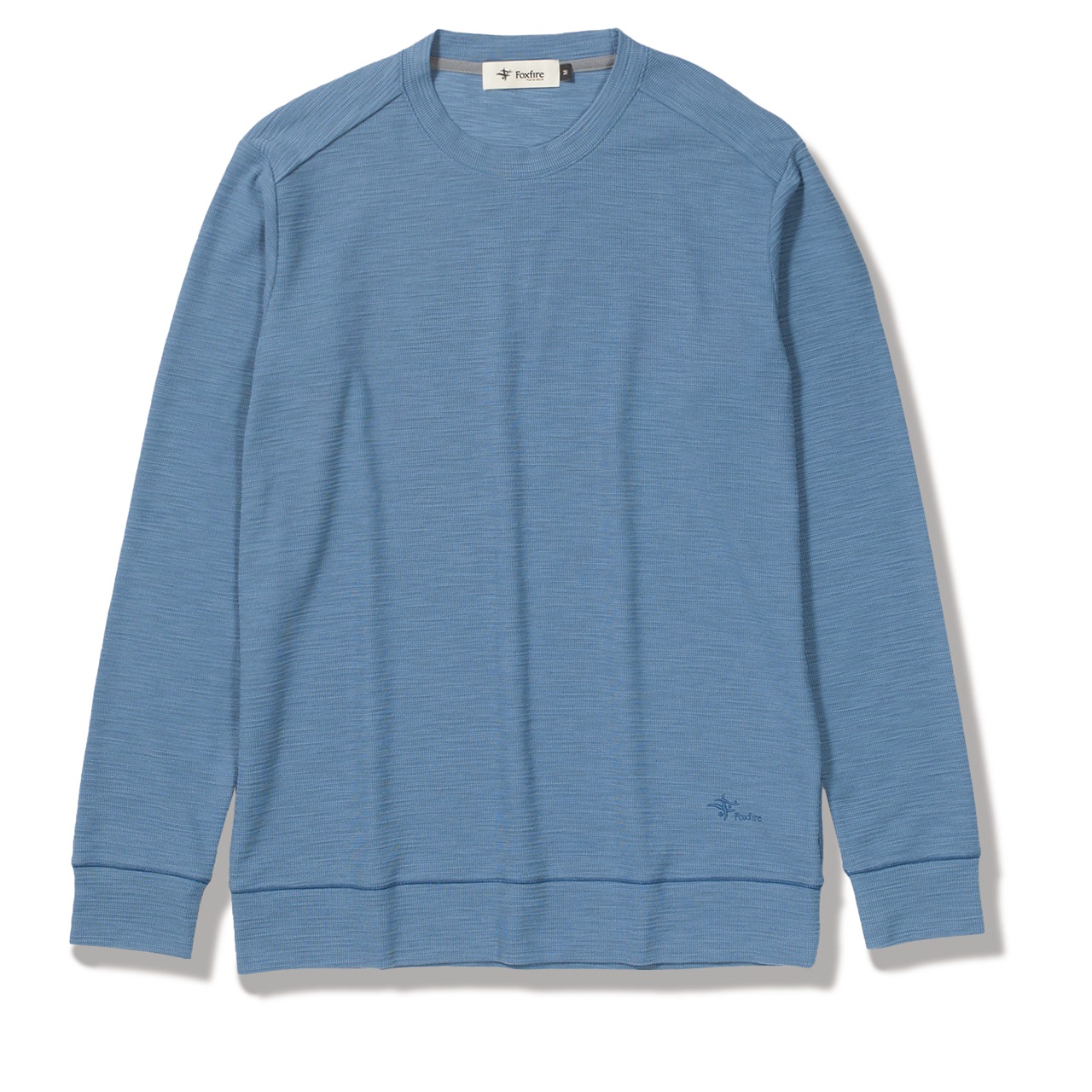 スラブリブクルー(Men's)(ライトブルー-S)