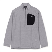 マイクログリッドウールハーフジップ (Men's)(グレー-S)
