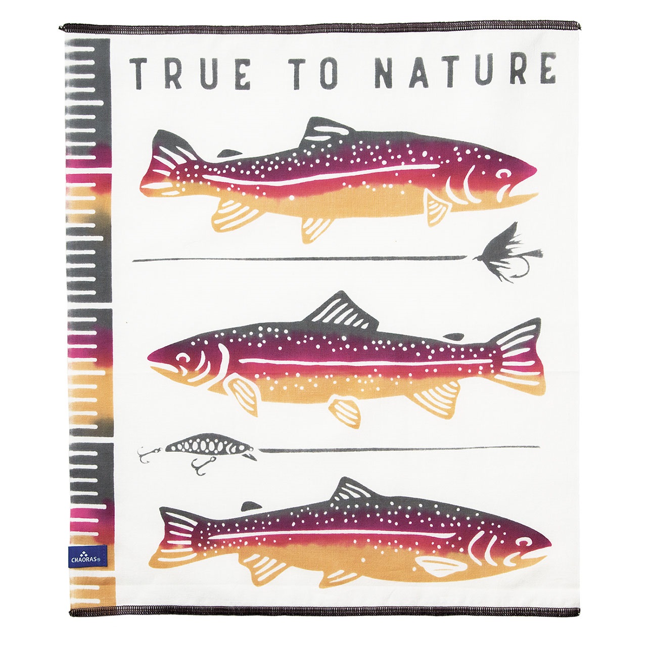 レインボートラウトハンカチ(グレー)