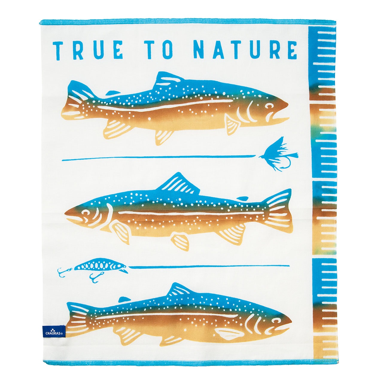 レインボートラウトハンカチ(ターコイズ)