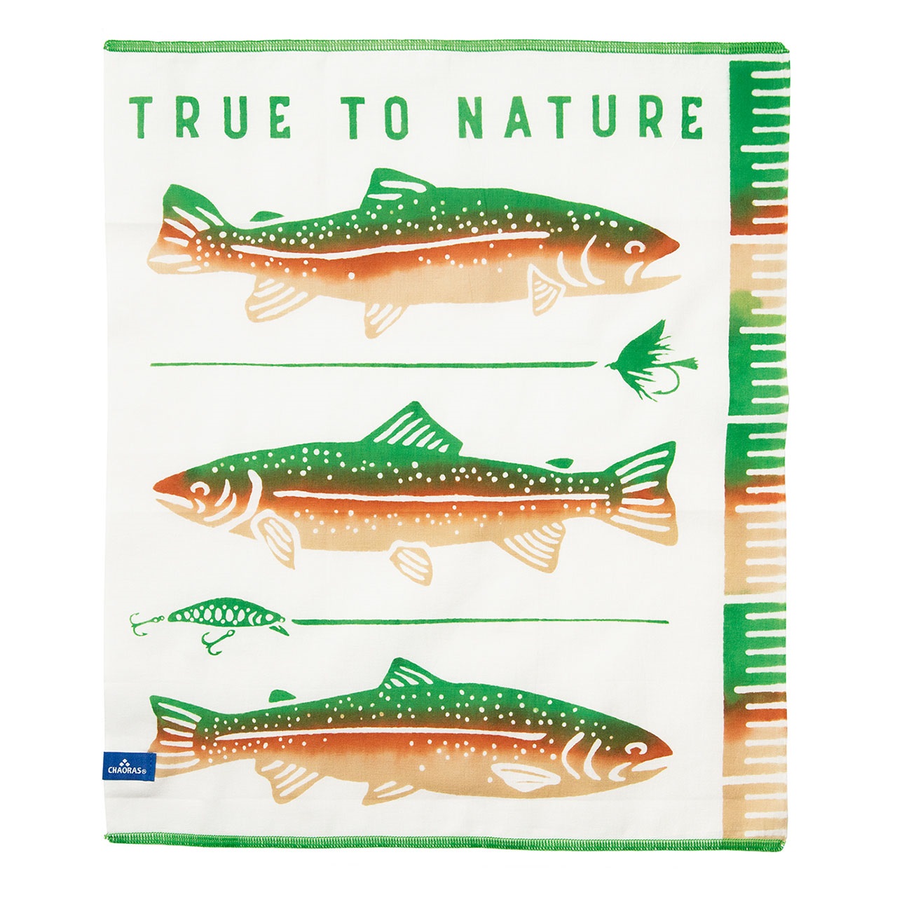 レインボートラウトハンカチ(グリーン)