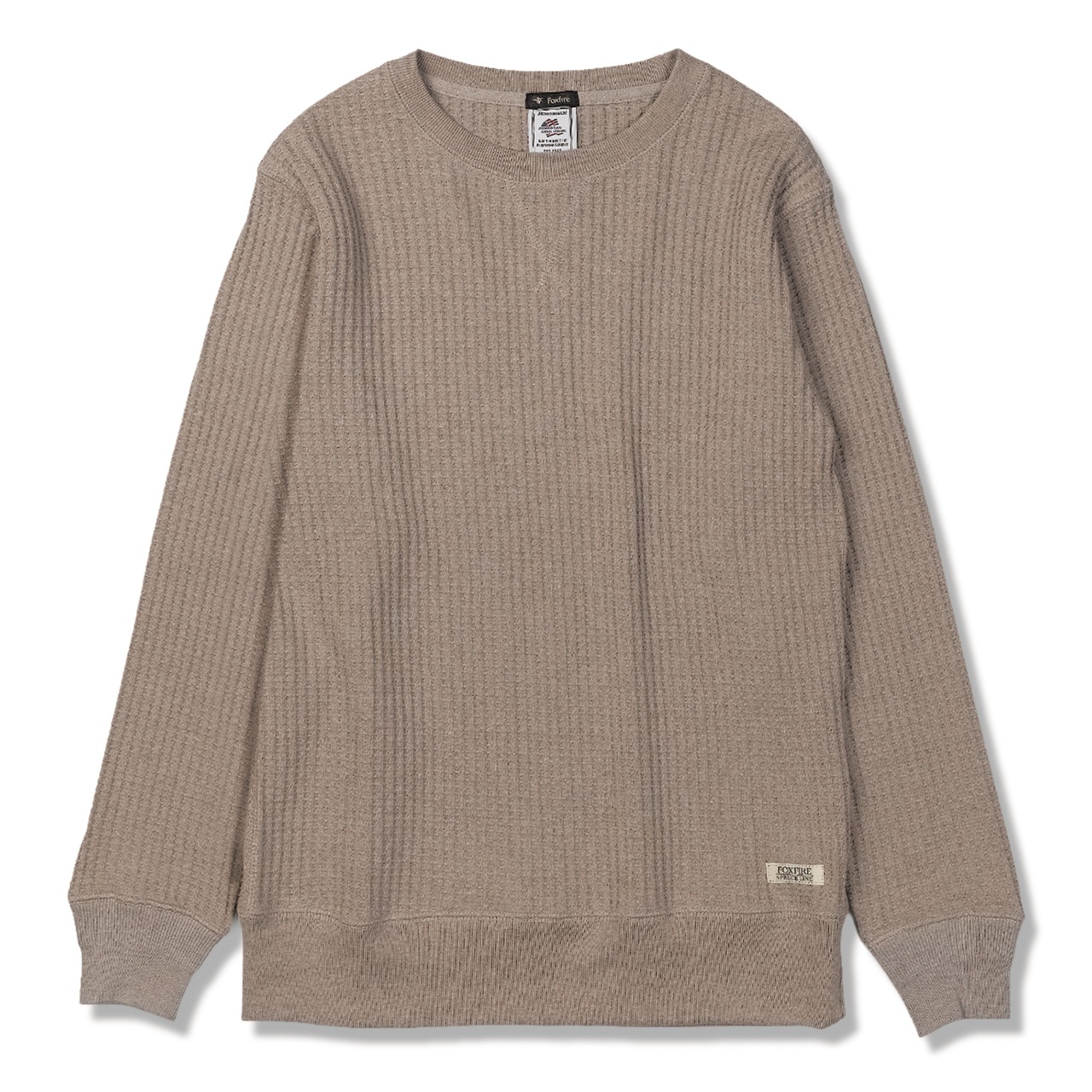 ヘビーワッフルクルー (Men's)(ベージュ-M)