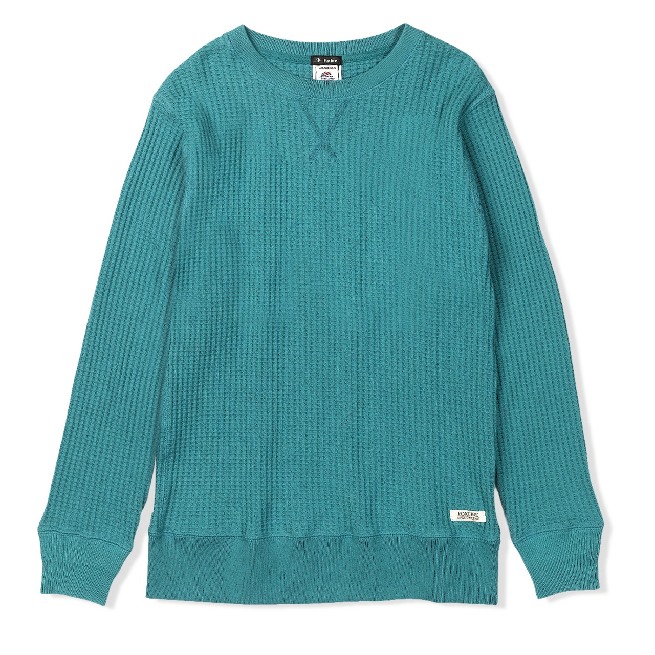 ヘビーワッフルクルー (Men's)(エメラルド-M)