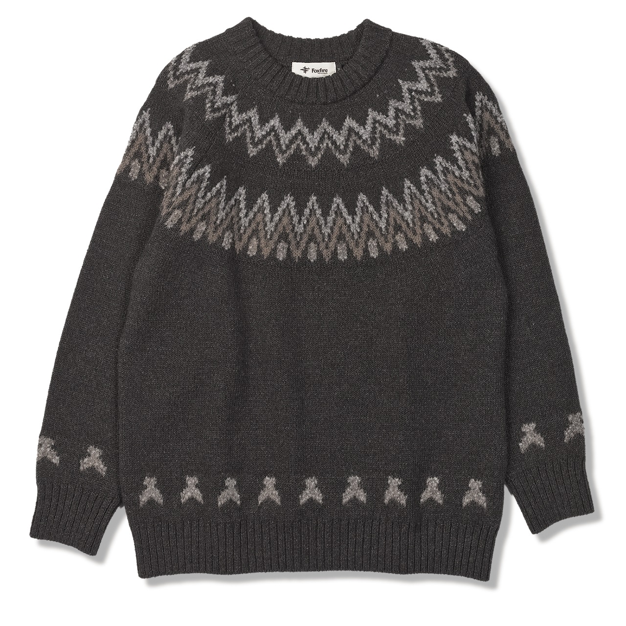 フィッシングノルディックセーター(チャコール-M)