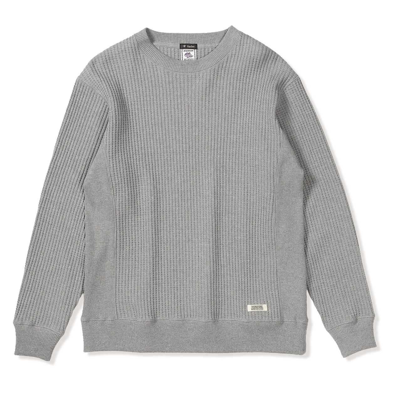 ヘビーワッフルクルー (Men's)(グレー-M)