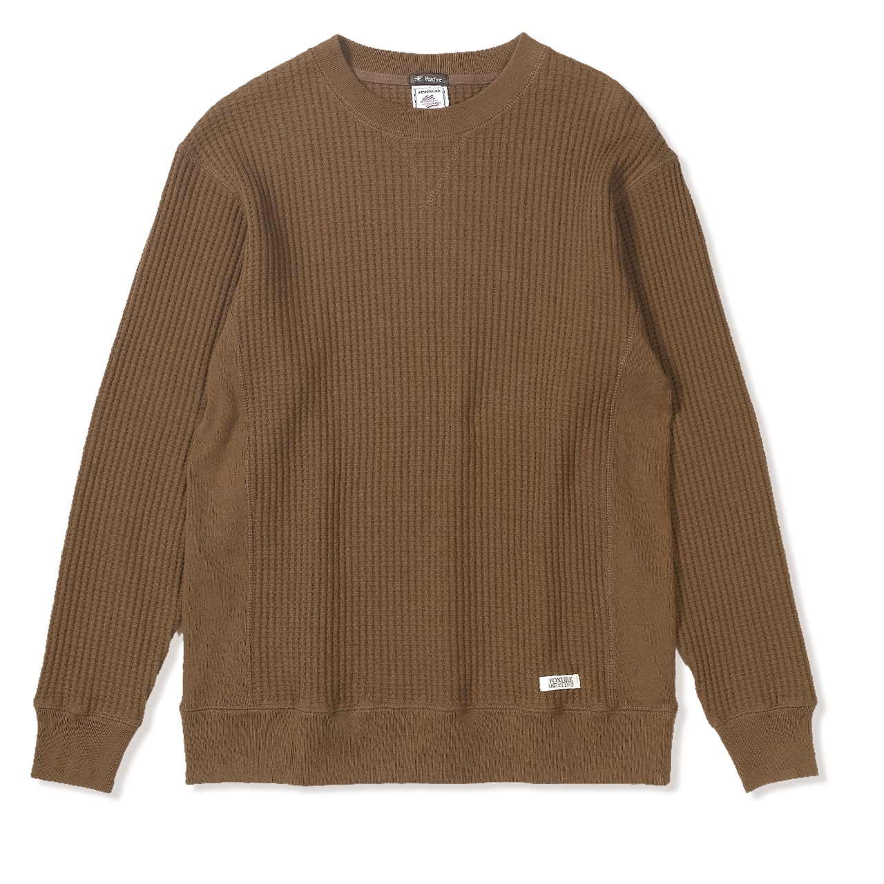 ヘビーワッフルクルー (Men's)(ブラウン-M)