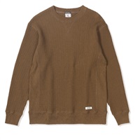 ヘビーワッフルクルー (Men's)(ブラウン-M)