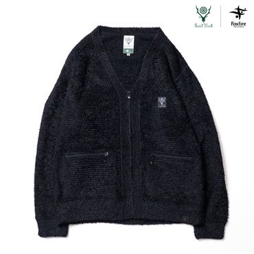 South2 West8 × Foxfire オクタヘリックスニットカーディ(ブラック-XS)