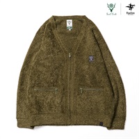 South2 West8 × Foxfire オクタヘリックスニットカーディ(オリーブ-XS)