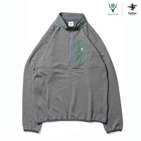 South2 West8 × Foxfire グリッドウールハーフジップ(グレー-XS)