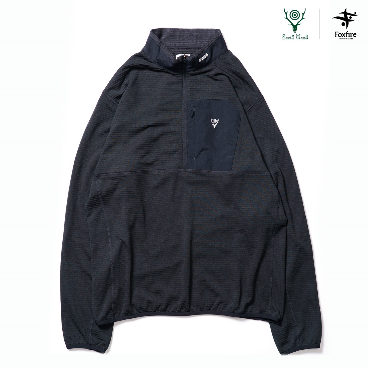 South2 West8 × Foxfire グリッドウールハーフジップ | Foxfire