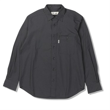 ポプリンチェックシャツ(Men's)(ネイビー-M)